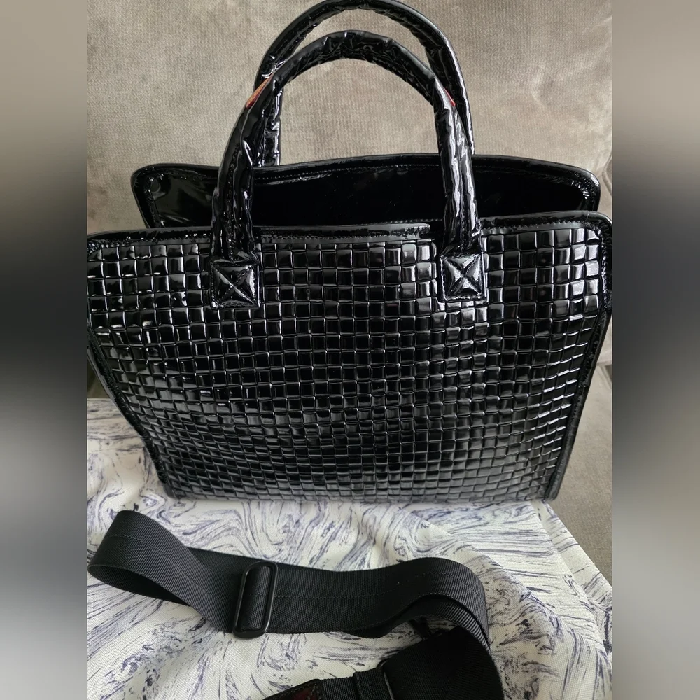 MZ Wallace Patent Woven Box Tote - Picture 2 of 5